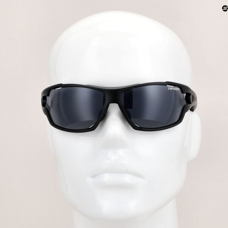 Occhiali da sole Tifosi Amok nero opaco/fumo/ac rosso/chiaro 7