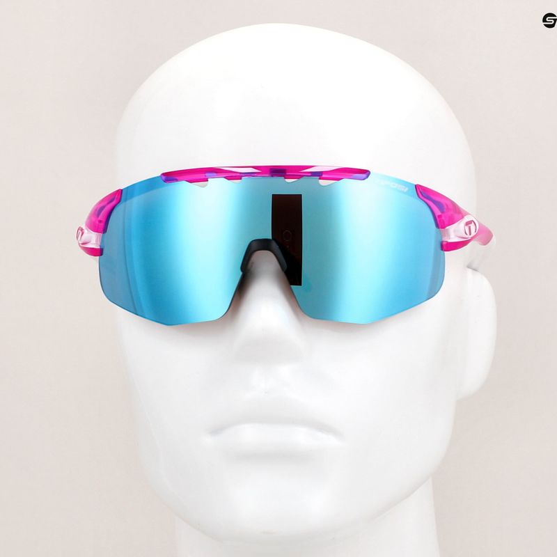 Occhiali da sole Tifosi Sledge Lite crystal pink/clarion blue/ac red/clear 11
