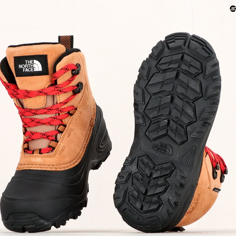 The North Face Chilkat V Lace Wp, stivali da neve per bambini in burro di mandorle/nero 18