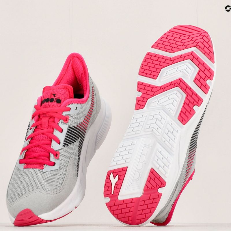 Scarpe da corsa donna Diadora Passo 3 silver dd/blk/rubine red c 19