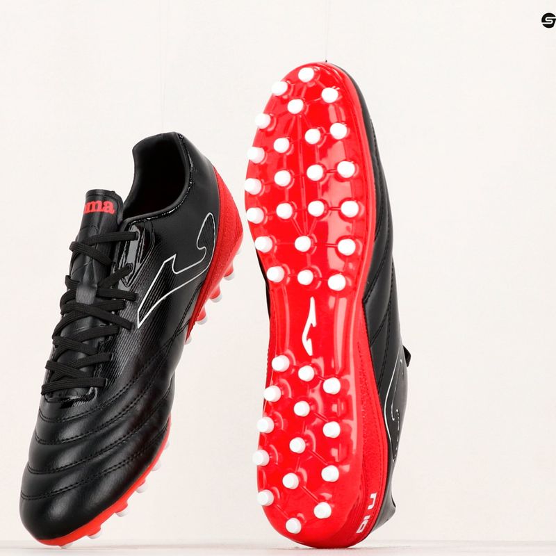 Scarpe da calcio da uomo Joma Numero-10 AG negro/rojo 10