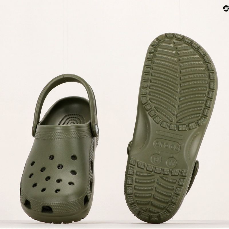 Infradito Crocs Classic verde militare da uomo 12