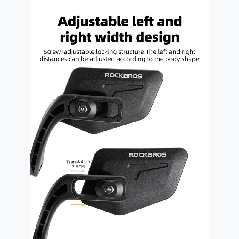 Specchietto per bicicletta Rockbros 260003002 Handlebar Mirror 1 pcs Right black 2
