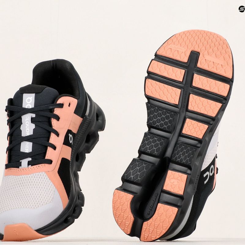 Scarpe da corsa impermeabili da donna On Running Cloudrunner fade/nero 14