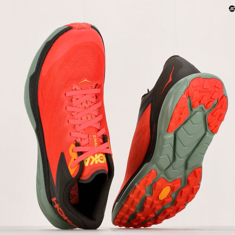 Scarpe da corsa da uomo HOKA Zinal fiesta/nero oliva 13