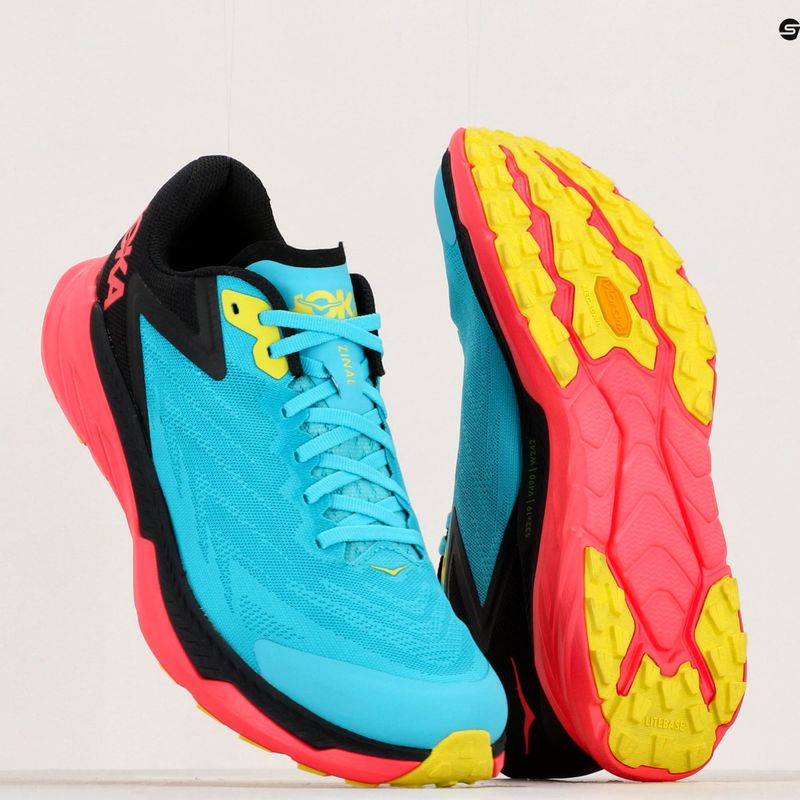 Scarpe da corsa da uomo HOKA Zinal blu scuba/nero 13