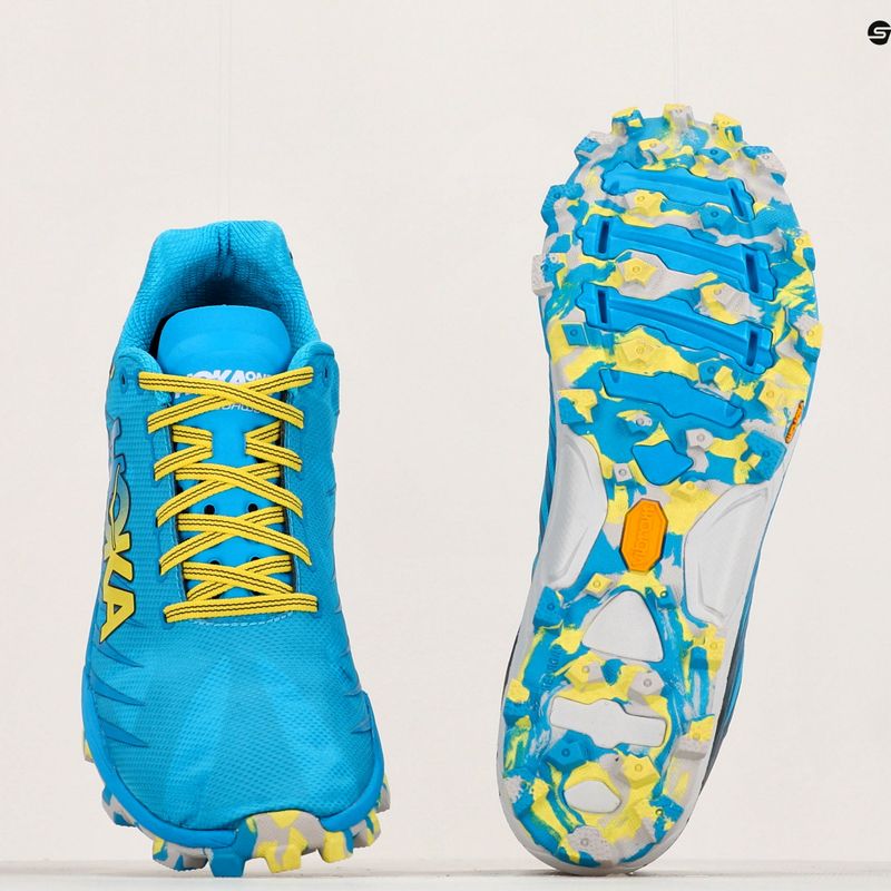 Scarpe da corsa da uomo HOKA Evo Jawz cyan/citrus 13
