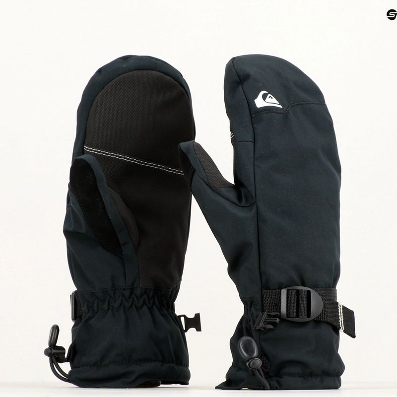 Guanto da snowboard Quiksilver Mission Mitt da uomo nero vero 10