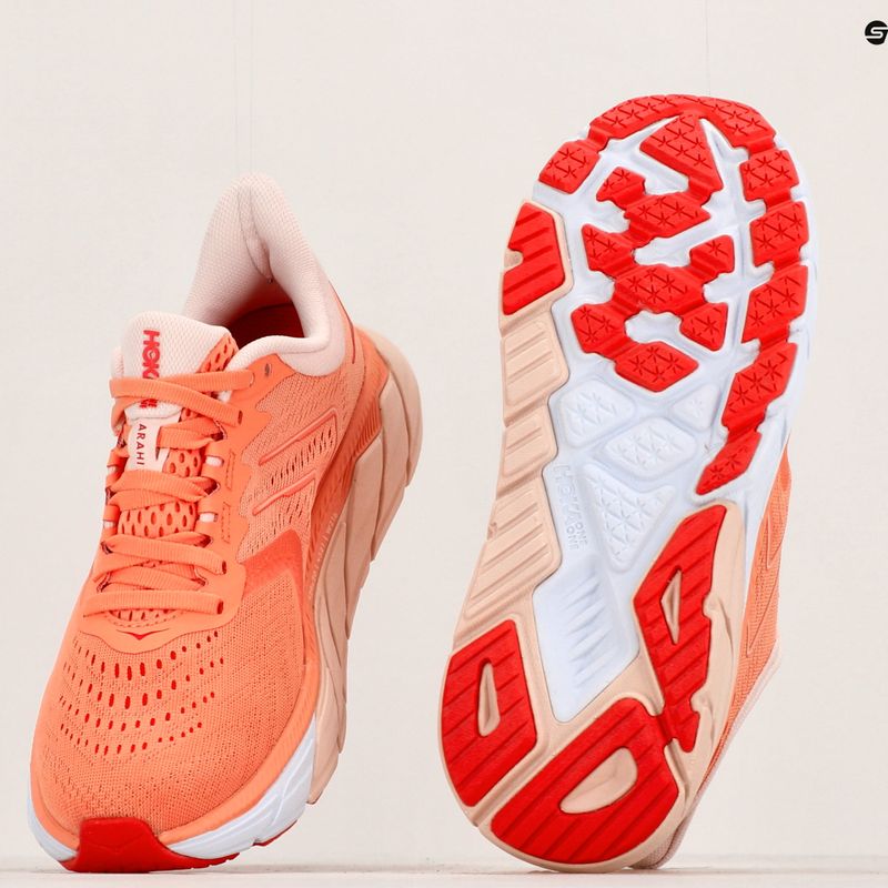 Scarpe da corsa da donna HOKA Arahi 5 cantalupo/peonia argentata 11