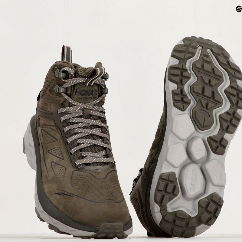 Scarponi da trekking da donna HOKA Challenger Mid GTX major marrone/ecopelle 11