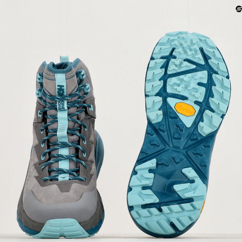Scarponi da trekking da donna HOKA Kaha GTX grigio brina/acqua foschia 11
