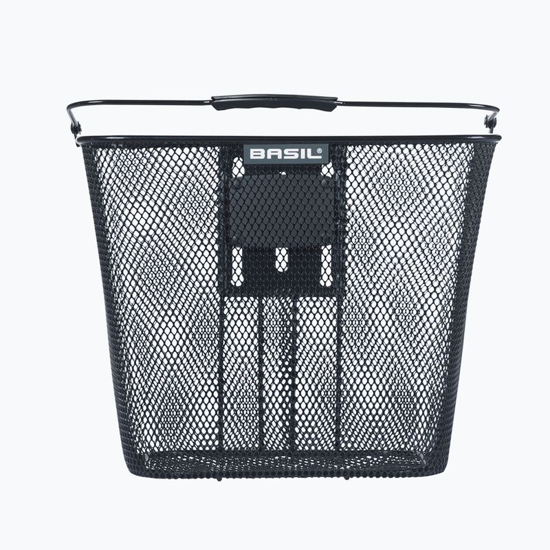 Basil Bilbao BE cestino anteriore per bicicletta + Baseasy Stem Holder nero 2