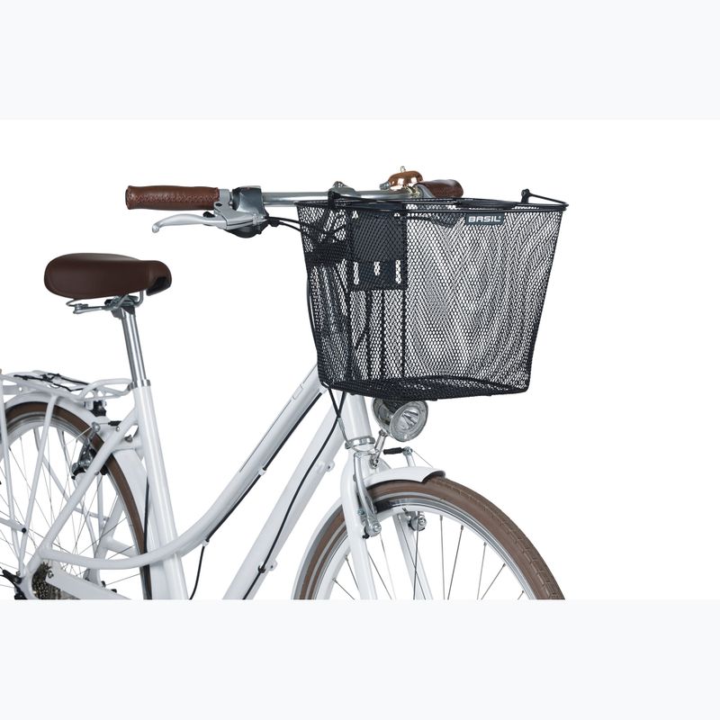 Basil Bilbao BE cestino anteriore per bicicletta + Baseasy Stem Holder nero 7