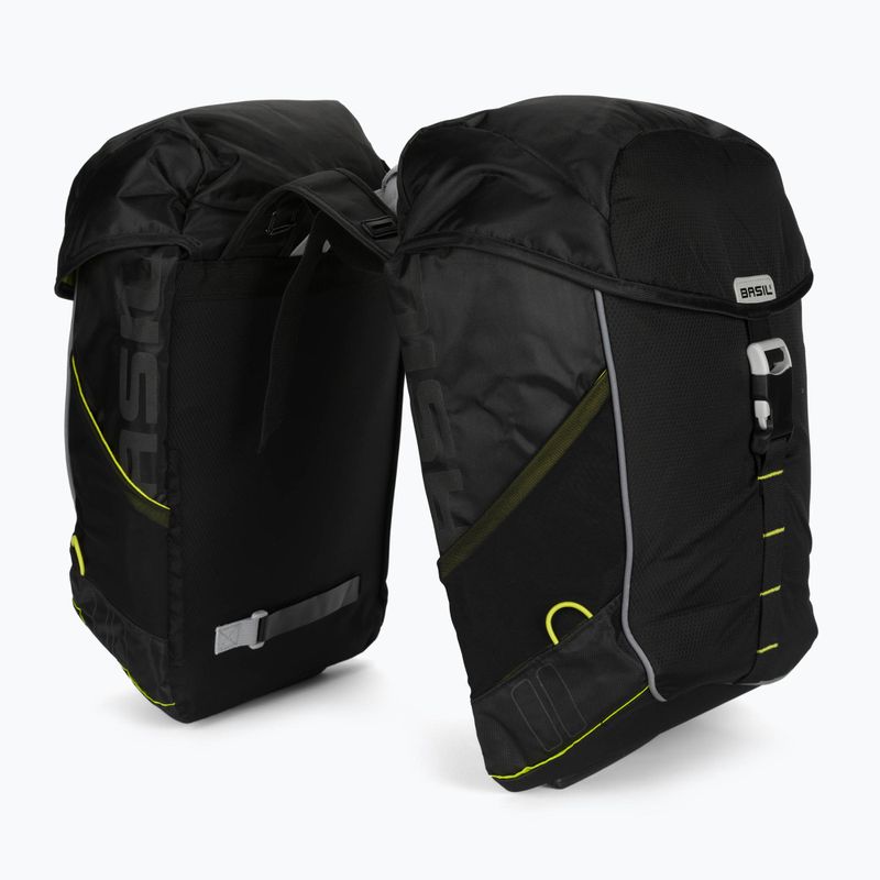 Basil Miles Borsa doppia per bici 34 l nero/lime