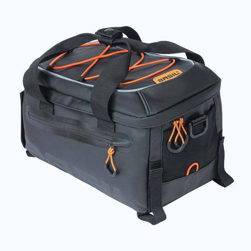 Borsa da bicicletta per portapacchi Basil Miles Tarpaulin 7 l nero/arancio