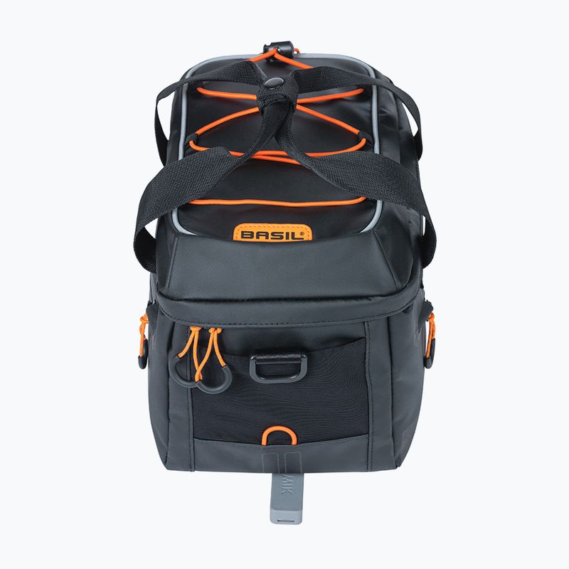 Borsa da bicicletta per portapacchi Basil Miles Tarpaulin MIK 7 l nero/arancione 3