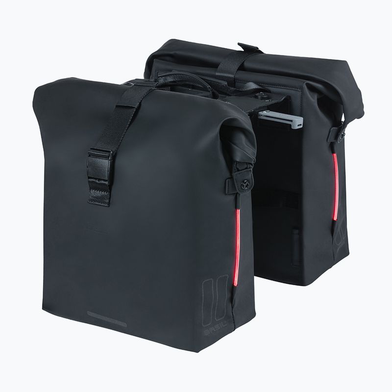 Basil Soho Nordlicht Borsa doppia per bicicletta MIK 41 l nero 3