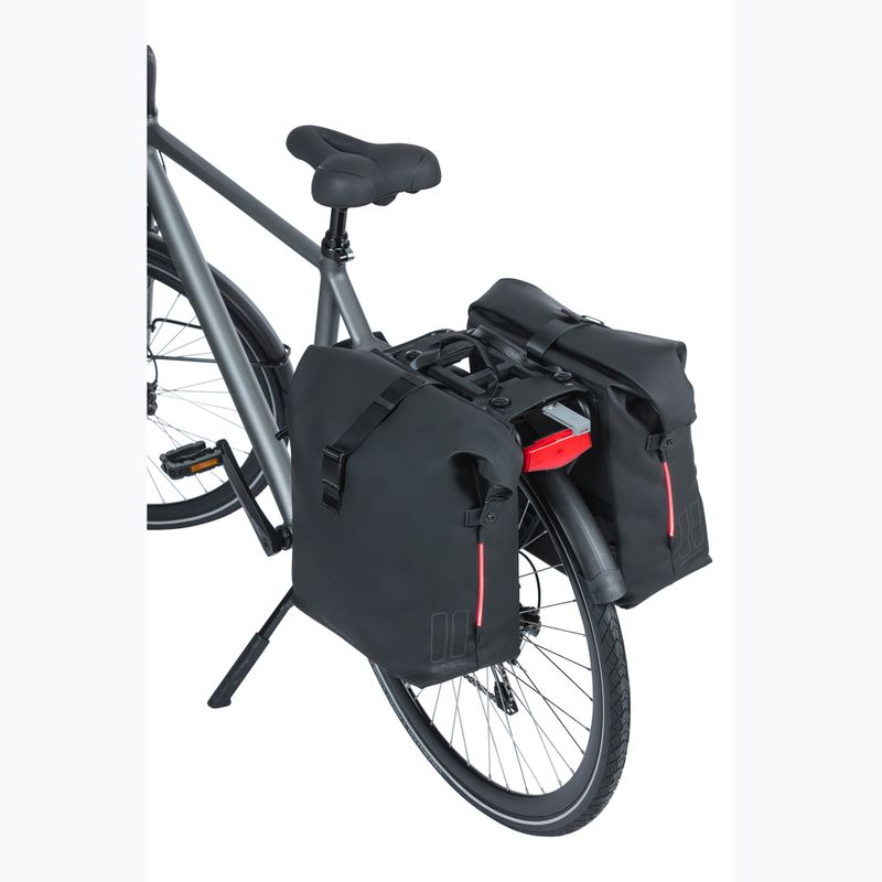 Basil Soho Nordlicht Borsa doppia per bicicletta MIK 41 l nero 8