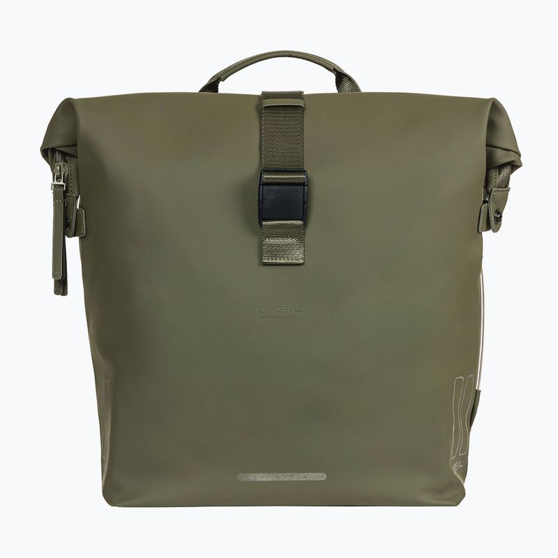 Basil Soho Nordlicht Borsa doppia MIK 41 l verde muschio Borsa da bicicletta