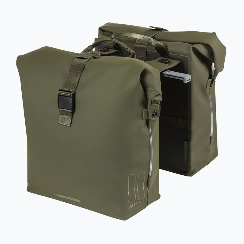 Basil Soho Nordlicht Borsa doppia MIK 41 l verde muschio Borsa da bicicletta 2