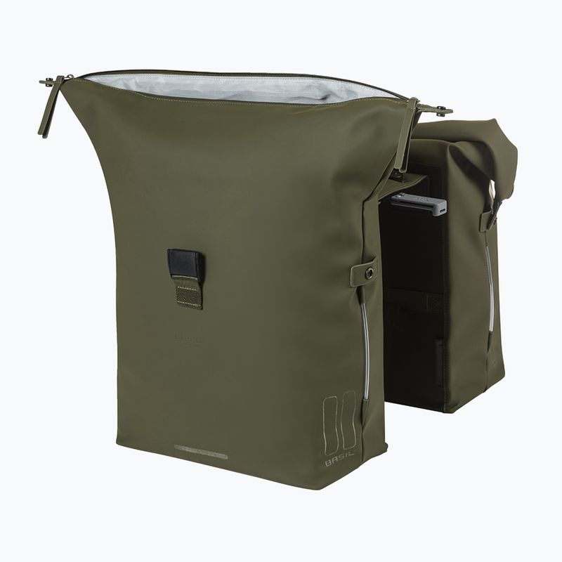 Basil Soho Nordlicht Borsa doppia MIK 41 l verde muschio Borsa da bicicletta 4
