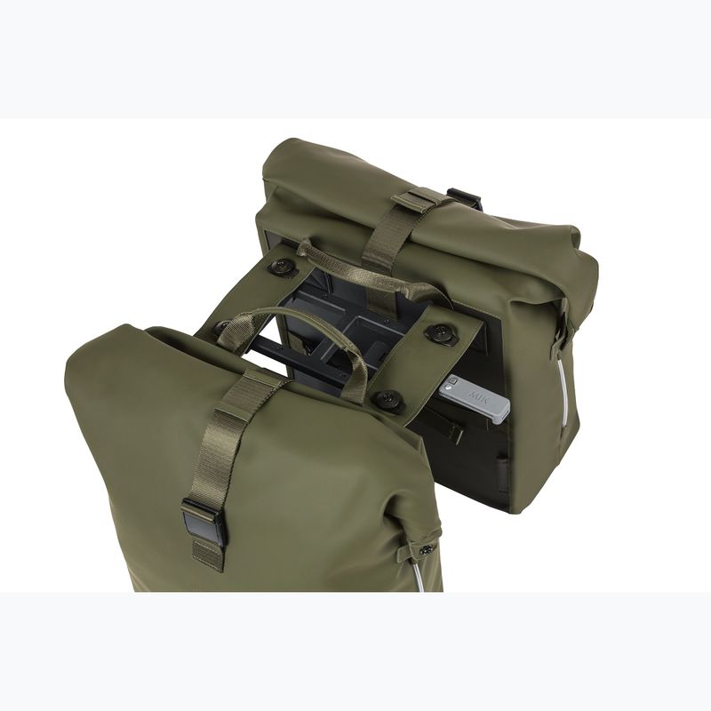 Basil Soho Nordlicht Borsa doppia MIK 41 l verde muschio Borsa da bicicletta 5