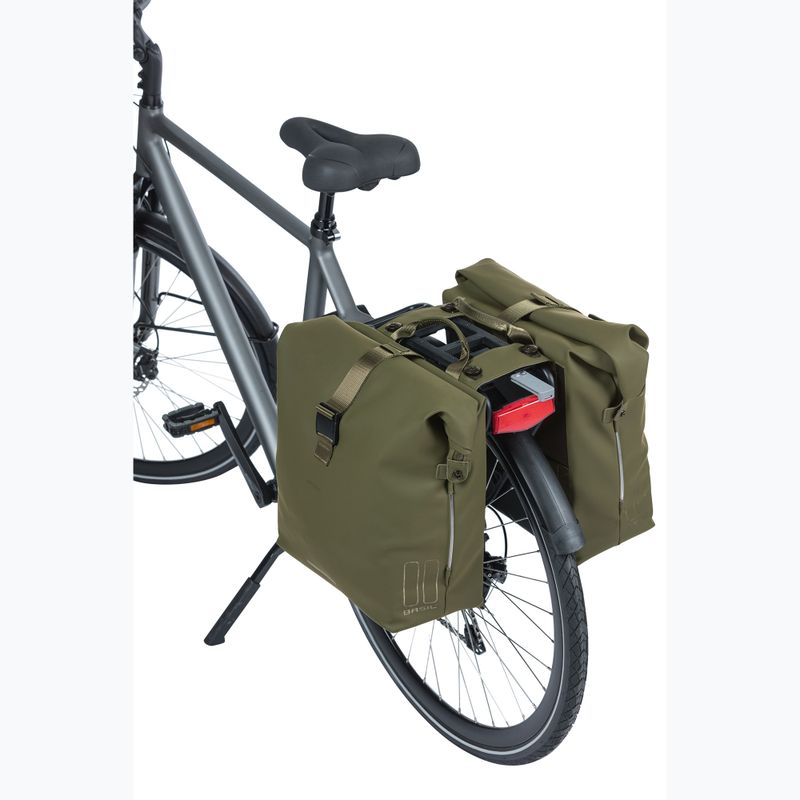 Basil Soho Nordlicht Borsa doppia MIK 41 l verde muschio Borsa da bicicletta 7