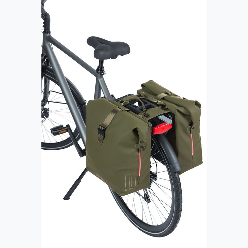 Basil Soho Nordlicht Borsa doppia MIK 41 l verde muschio Borsa da bicicletta 8