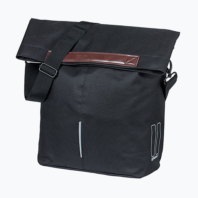 Borsa da bici per portapacchi Basil City Shopper MIK Hooks 16 l black