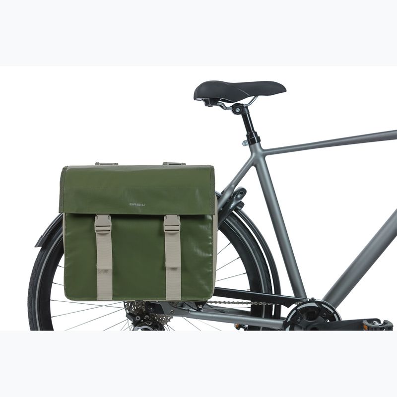 Basil Urban Load Double Bag 53 l verde/sabbia borsa da bici 6