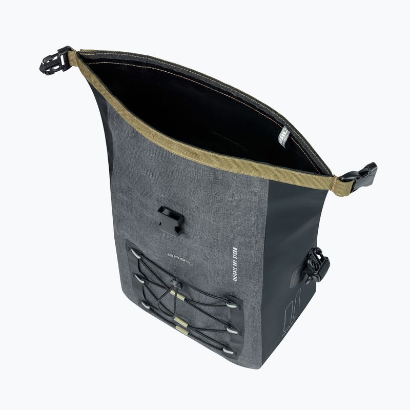 Basil Navigator Storm Hook On 12-15 l grigio/nero borsa da bicicletta 5