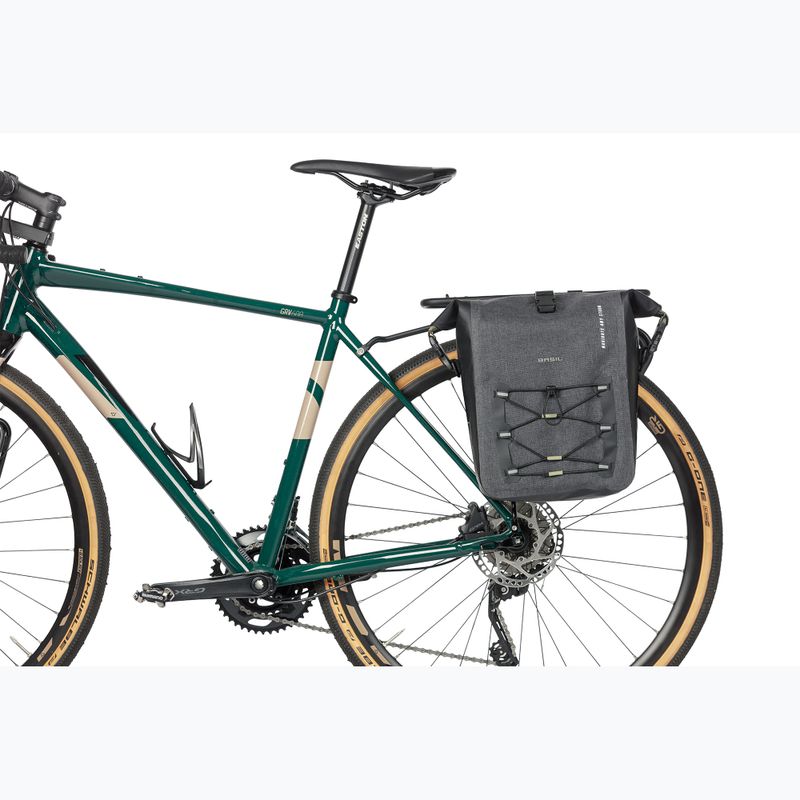 Basil Navigator Storm Hook On 12-15 l grigio/nero borsa da bicicletta 7