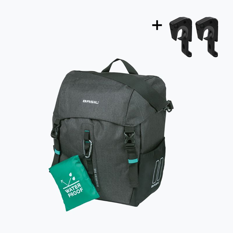 Borsa da bici Basil Discovery 365D Single Bag MIK Hooks 20 l black mélange 2