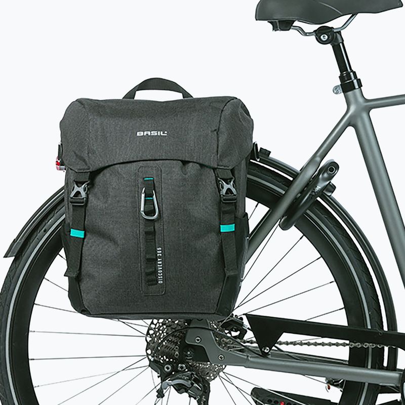 Borsa da bici Basil Discovery 365D Single Bag MIK Hooks 20 l black mélange 5