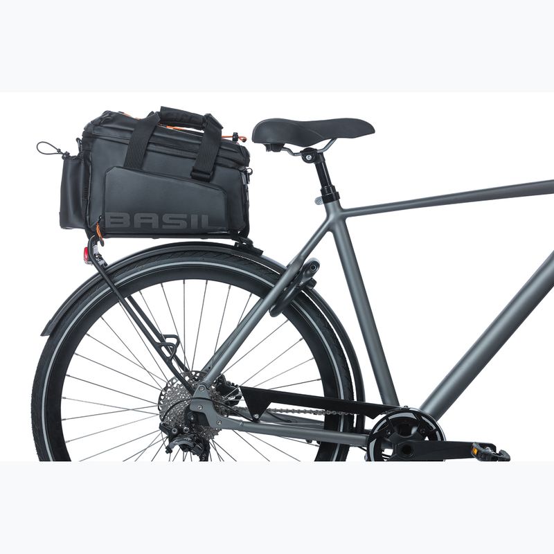 Borsa da bicicletta per portapacchi Basil Miles Tarpaulin XL Pro 9-36 l nero/arancione 9