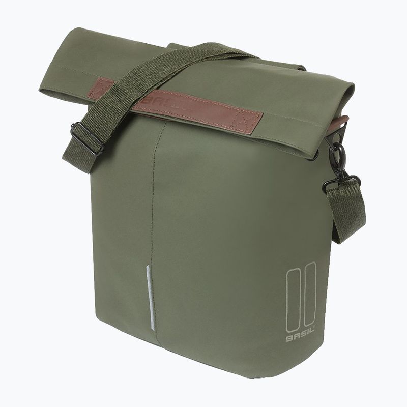 Borsa portabici Basil City Shopper in pelle vegana 16 l verde muschio 2