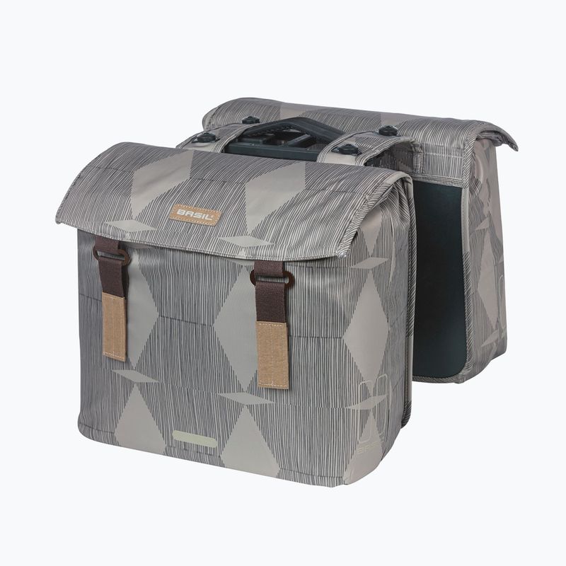 Basil Elegance Borsa doppia MIK per bicicletta 40-49 l chateau taupe 2