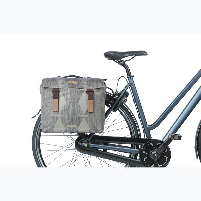 Basil Elegance Borsa doppia MIK per bicicletta 40-49 l chateau taupe 5