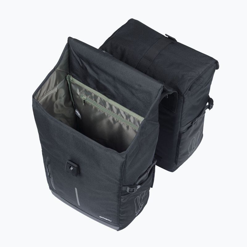 Basil Move Double Bag borsa da bicicletta 30 l nero 5