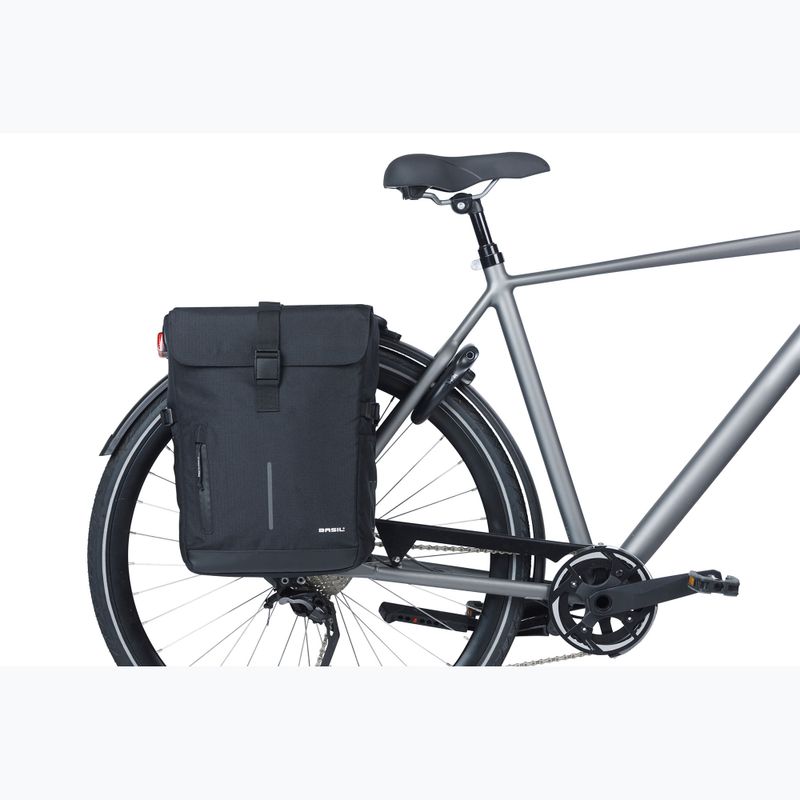 Basil Move Double Bag borsa da bicicletta 30 l nero 6