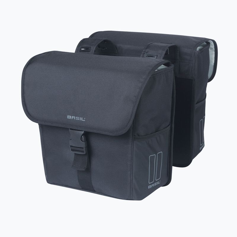 Basil Go Double Bag borsa da bici 32 l nero pieno
