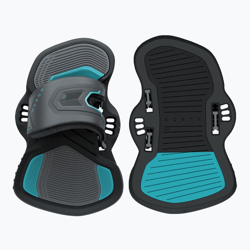 North Kiteboarding Flex Bindings pads and straps nero 3