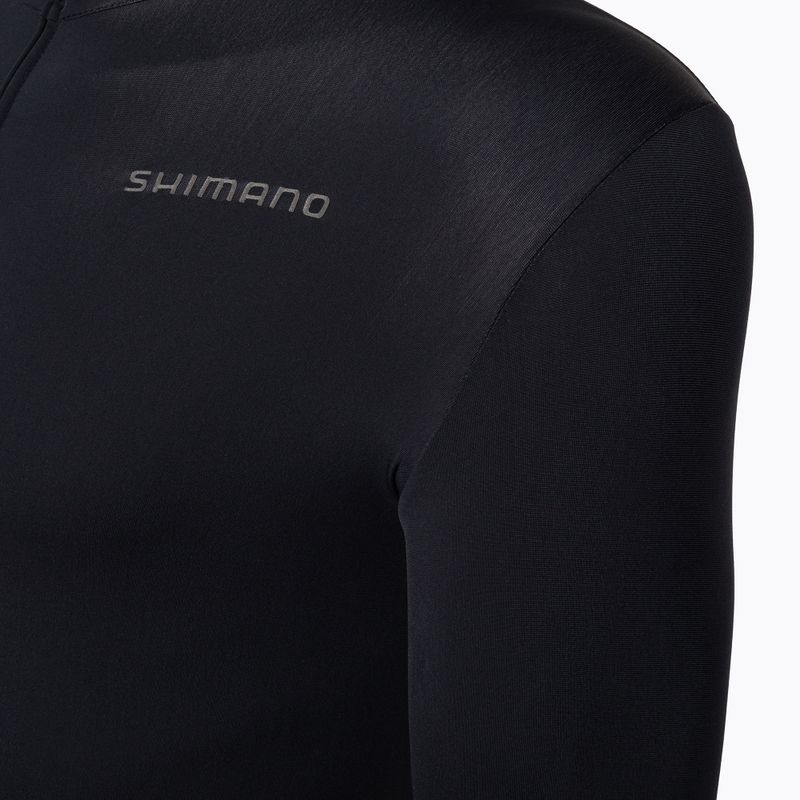 Felpa Shimano Vertex Thermal Jersey da uomo per bicicletta, nero 3