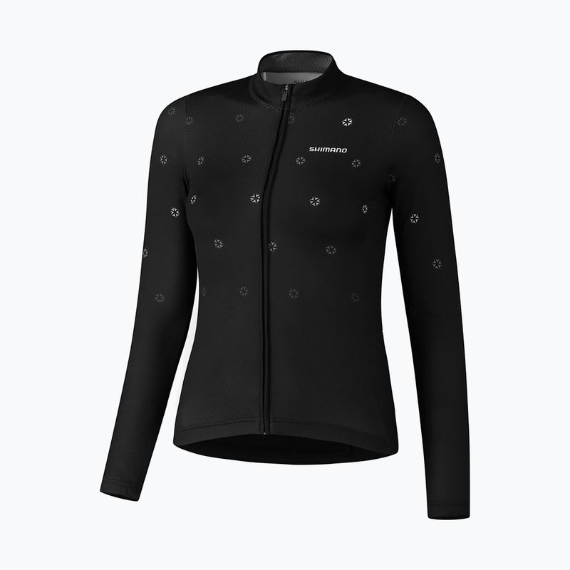 Felpa ciclismo donna Shimano Kaede Printed Jersey nero