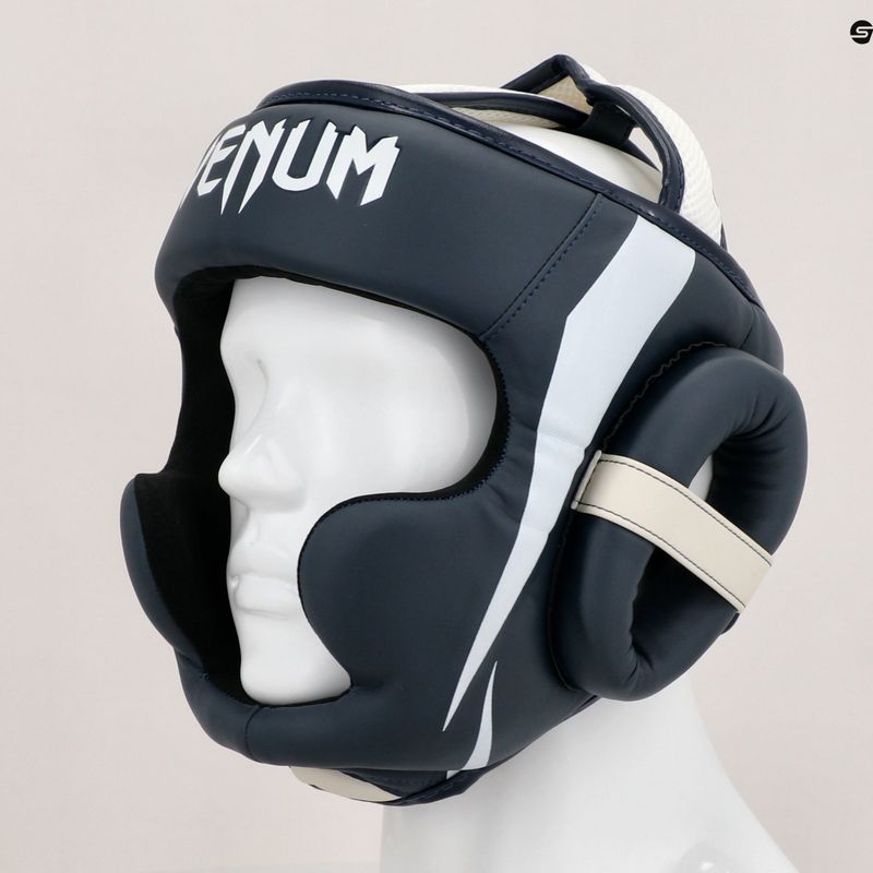Casco da boxe Venum Elite bianco/blu navy 7