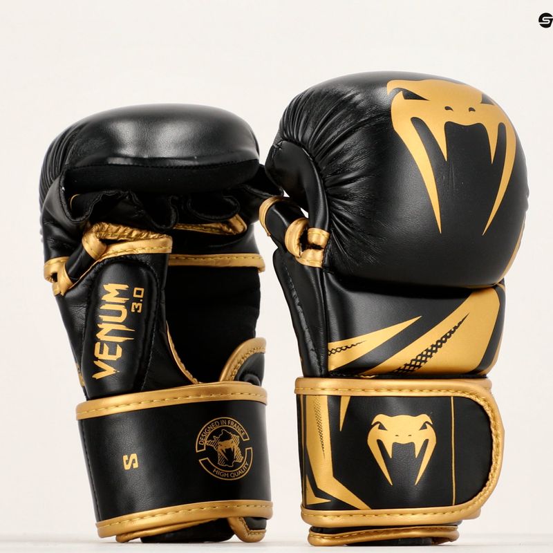 Venum Sparring Challenger 3.0 nero/oro Guanti da allenamento MMA 12