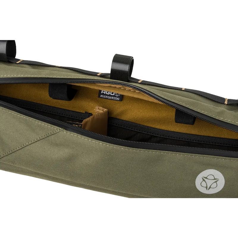 AGU Venture Borsa per bicicletta con telaio a tubo S 3 l verde militare 4