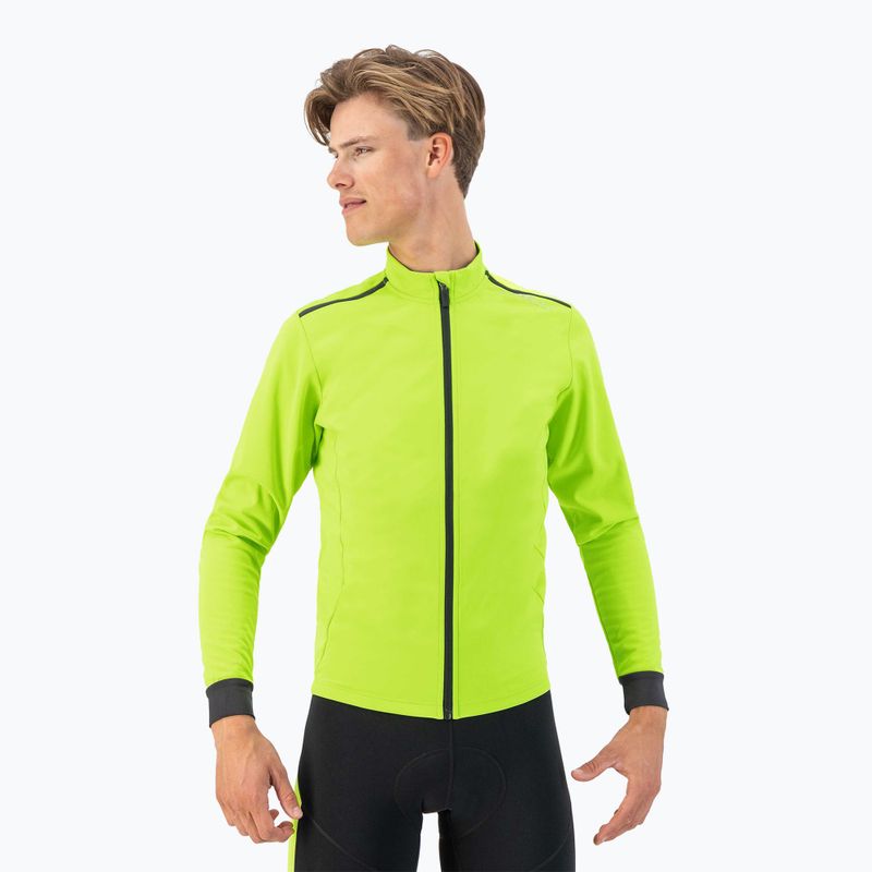 Giacca da ciclismo uomo Rogelli Pesaro 2.0 fluorescent yellow/black