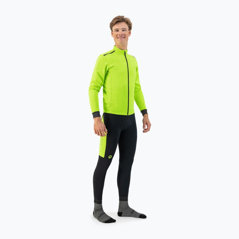 Giacca da ciclismo uomo Rogelli Pesaro 2.0 fluorescent yellow/black 2