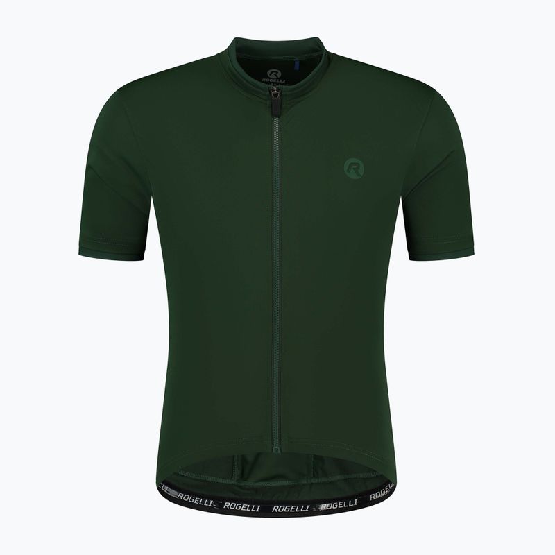 Maglia da ciclismo Rogelli Essential verde militare da uomo 3